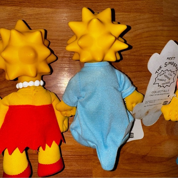 Vtg The Simpsons Family Dolls Burger King Toys 1990 Lisa, Bart, Maggie, Marge - Picture 11 of 12